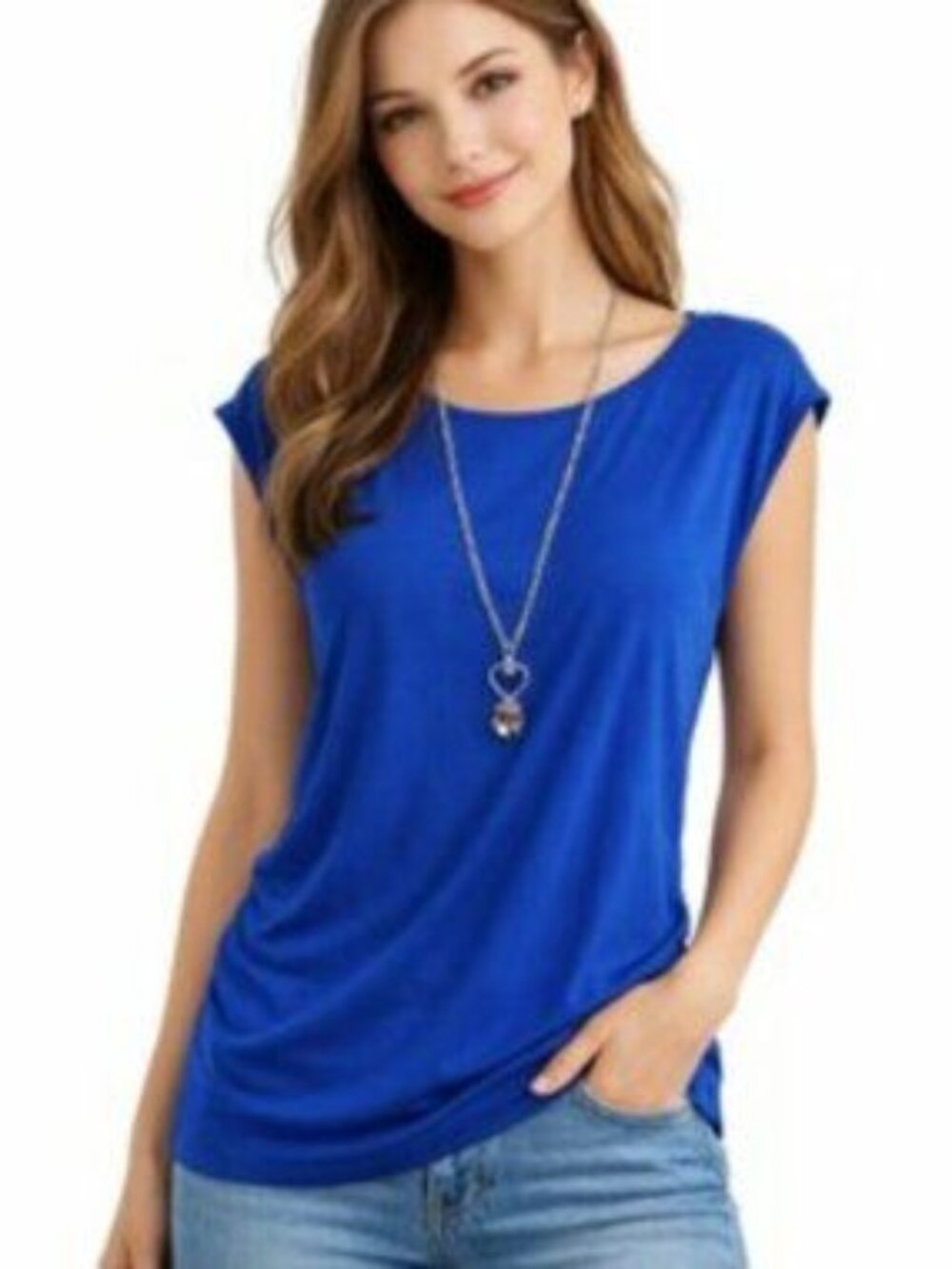 Vince Camuto Crewneck Split Back Keyhole Tank Top